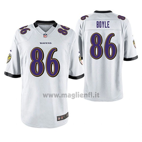 Maglia NFL Game Baltimore Ravens Nick Boyle Bianco